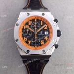 Swiss 3126 Audemars Piguet Royal Oak Offshore Watch Orange Inner Bezel Leather Strap